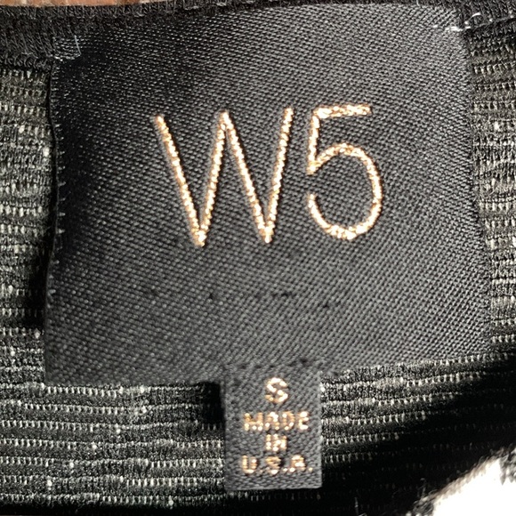 W5 women’s black white top fringe USA size small loose boxy boho geometric - Picture 5 of 10